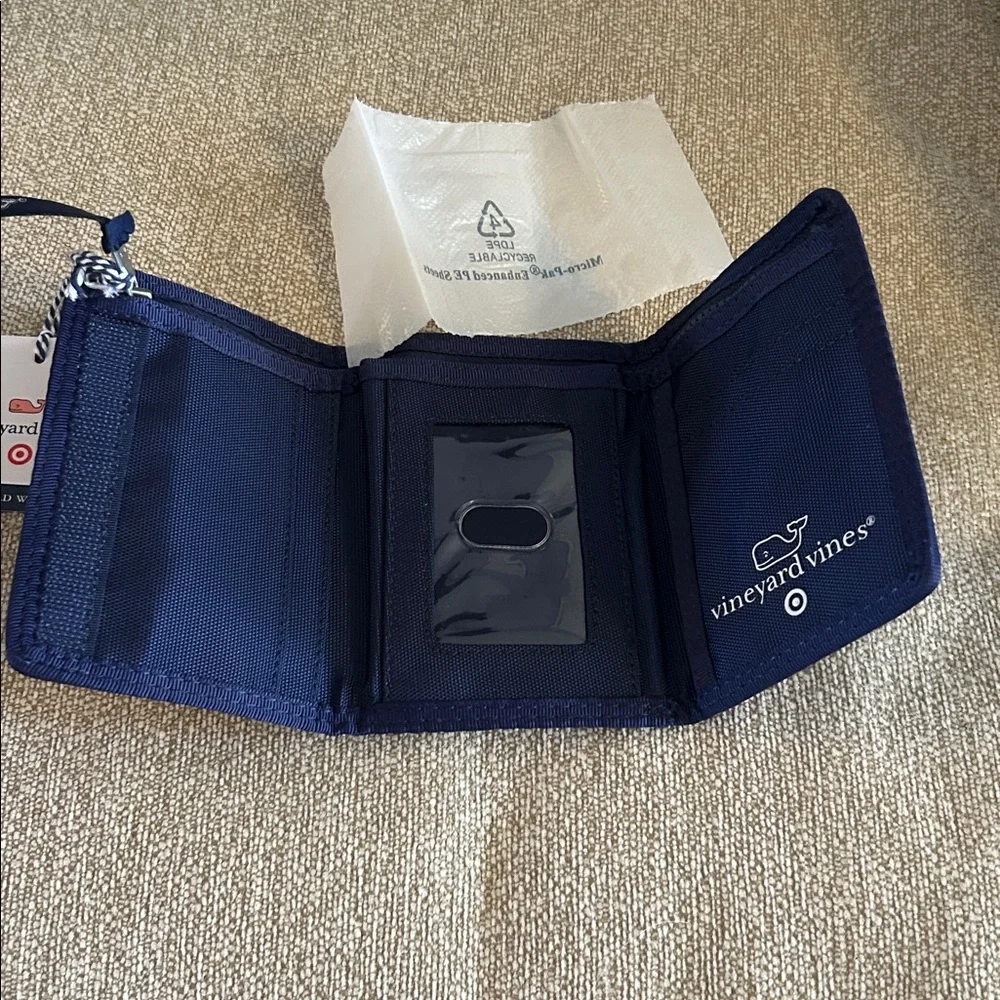 Vineyard Vines Black and Blue Trifold Wallet